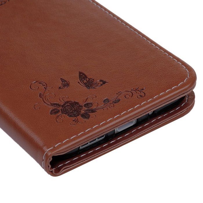 LG G5 Case,LG H868 Case - Wallet Folio Flip Magnetic Smart Closure Embossed Butterflies PU Leather Case with Stand... N25