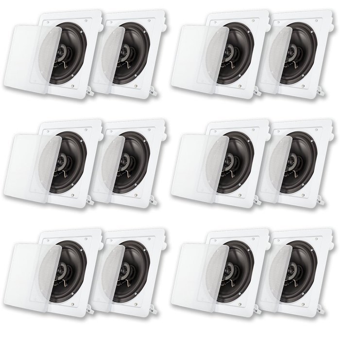 Acoustic Audio LC265i In Ceiling 6.5" Speaker 6 Pair Pack 3000W Home Theater LC265i-6PR