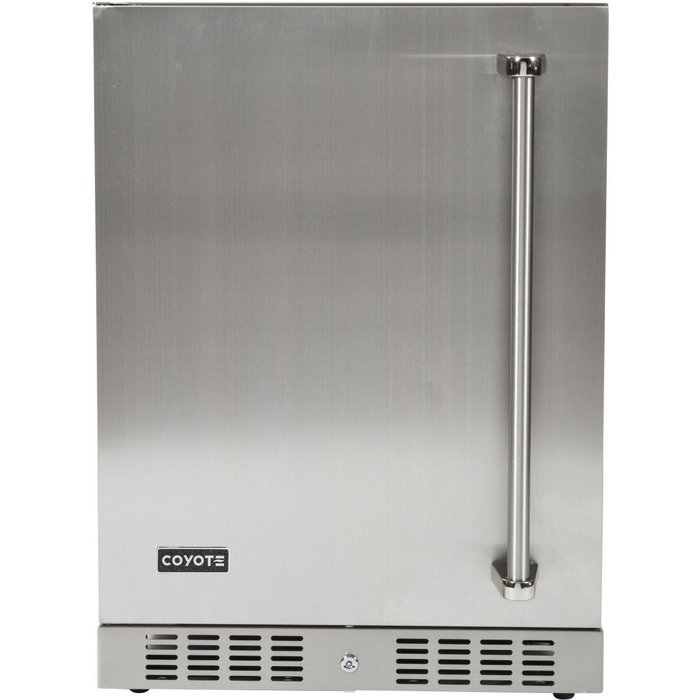 Coyote 24-inch 5.5 Cu. Ft. Left Hinge Outdoor Stainless Steel Compact Refrigerator - Ul Approved - C1bir24-l N2