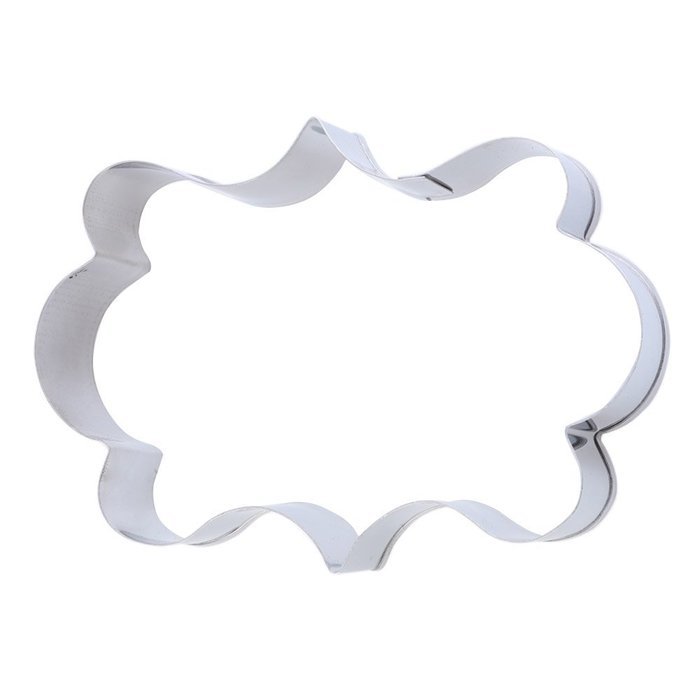GuangSam New Brand 1pc Plaque Frame Cookies Biscuit Mold Fondant Cake Chocolate Decorating Cutter Mould (Rectangle) N10