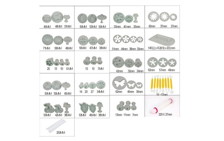 niceEshop(TM) Fondant Cake Plunger Cutter Flower Molds Sugarcraft Cake Decration Tool Set
