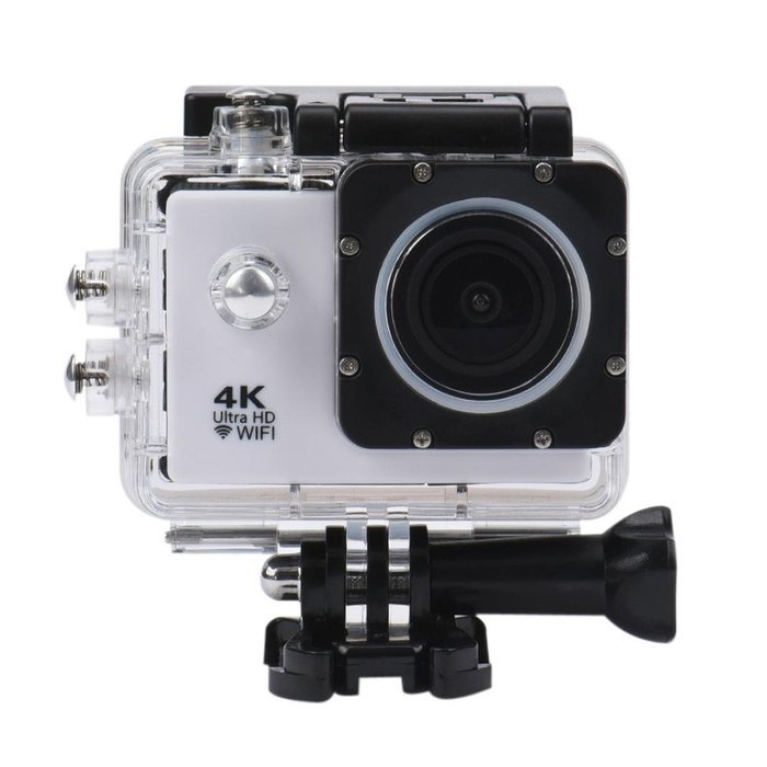Action Camera, TONSEE Waterproof Case 4K WIFI Mini Action Cam HD DV Sports Recorder Camera - White