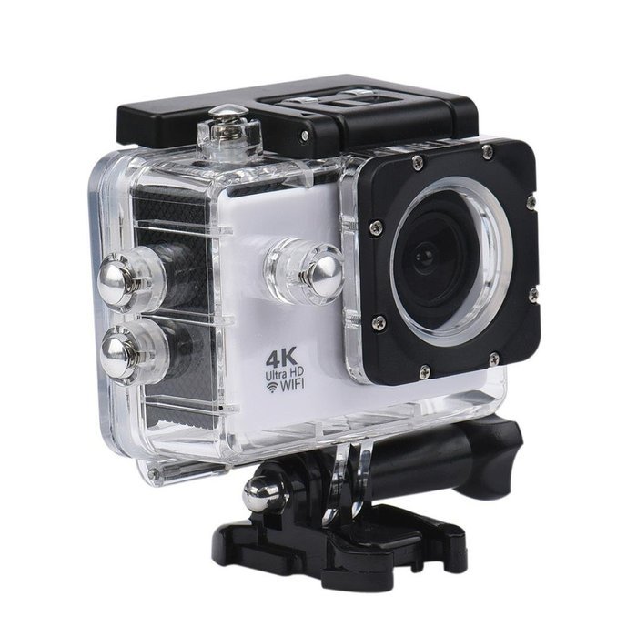 Action Camera, TONSEE Waterproof Case 4K WIFI Mini Action Cam HD DV Sports Recorder Camera - White N2