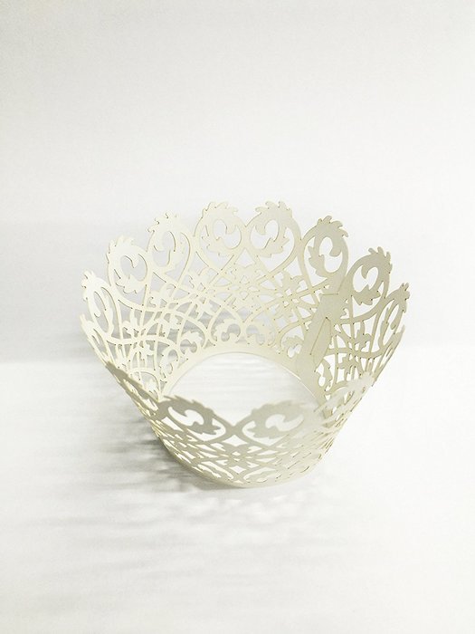 HUAL Cupcake Wrappers 50 Filigree Artistic Bake Cake Paper Cups Lace Laser Cut Liner Baking Cup Muffin Case Trays... N22