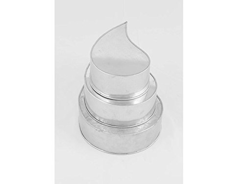 4 TIER TEAR DROP MULTILAYER BIRTHDAY WEDDING ANNIVERSARY CAKE PANS / TINS 6" 8" 10 " 12"