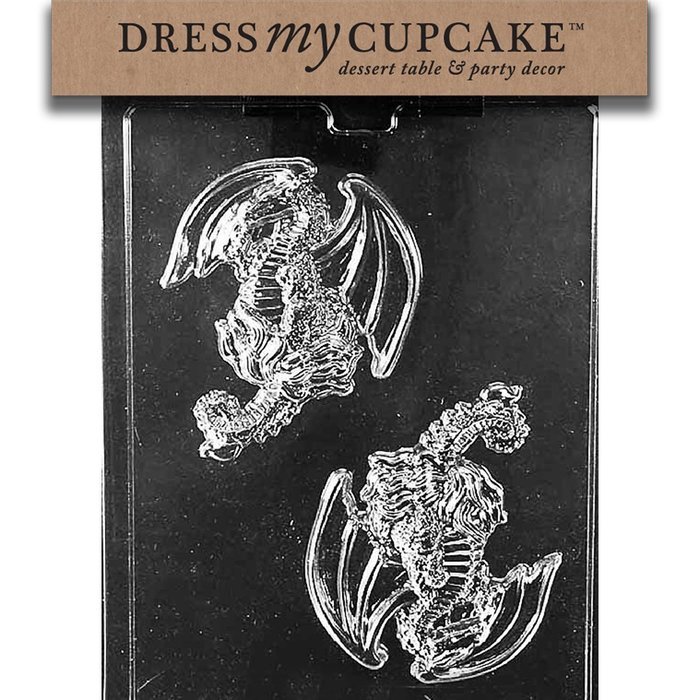 Dress My Cupcake Chocolate Candy Mold, Large Dragon Piece