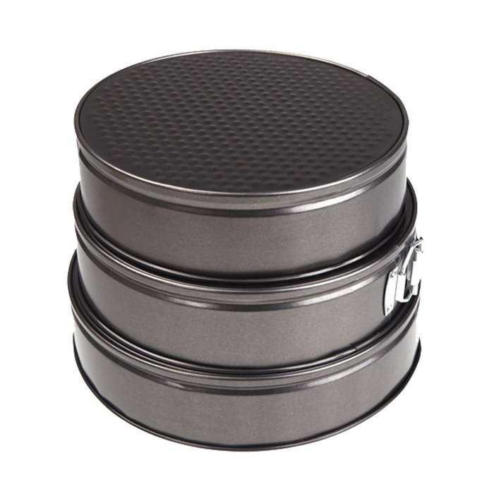 Life-C Cake Pan Mold [Hearted Round Square] with Non-stick Coating, Rolled Rim to Resist Warping Spring Latch... N10