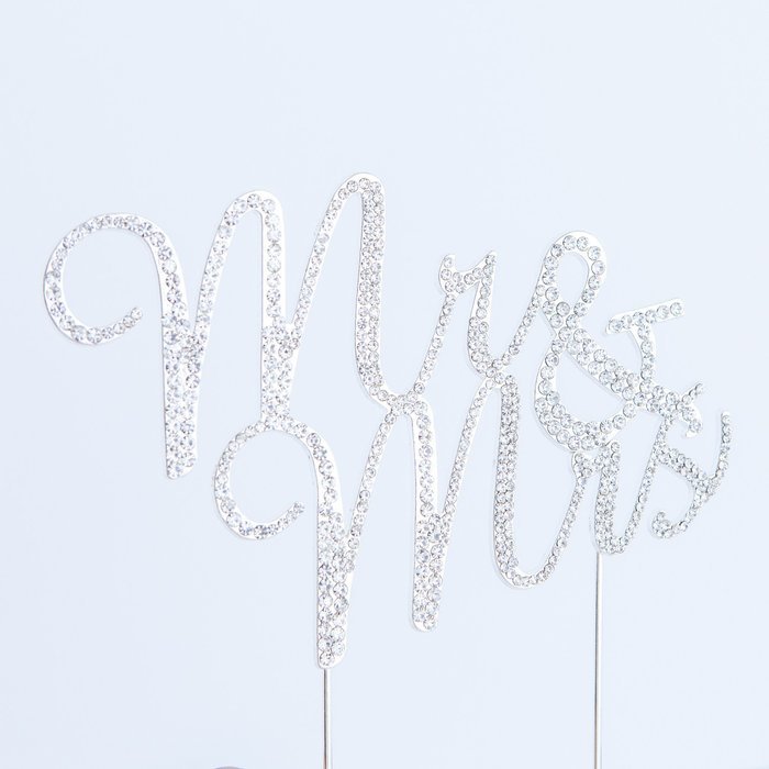 Mr and Mrs Wedding Cake Topper Gold Rhinestone Monogram Decoration (gold) N7