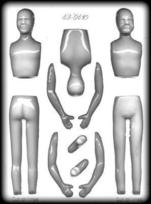 Male Figure - Body Parts Candy - Gum Paste Mold 43-9410