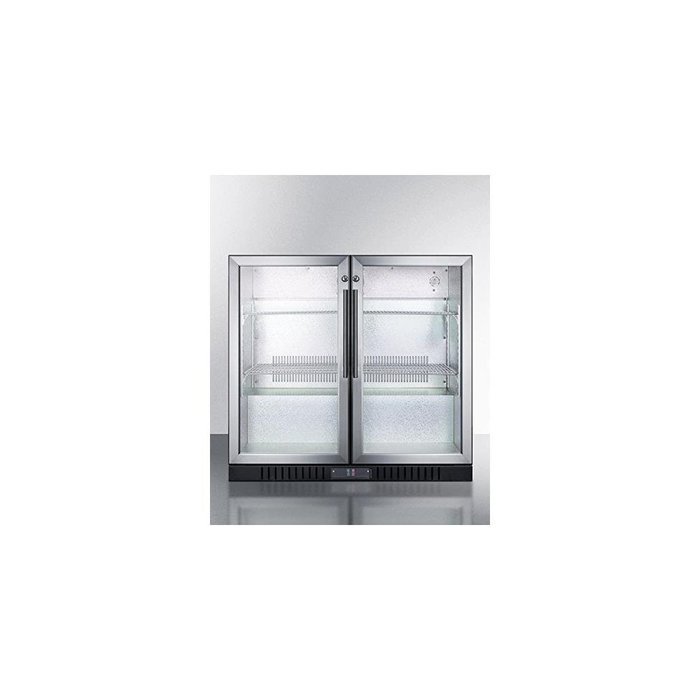 Summit SCR7012DCSS 6.5 cu. ft. Capacity Beverage Center With Automatic Defrost Factory Installed Locks Two Glass...