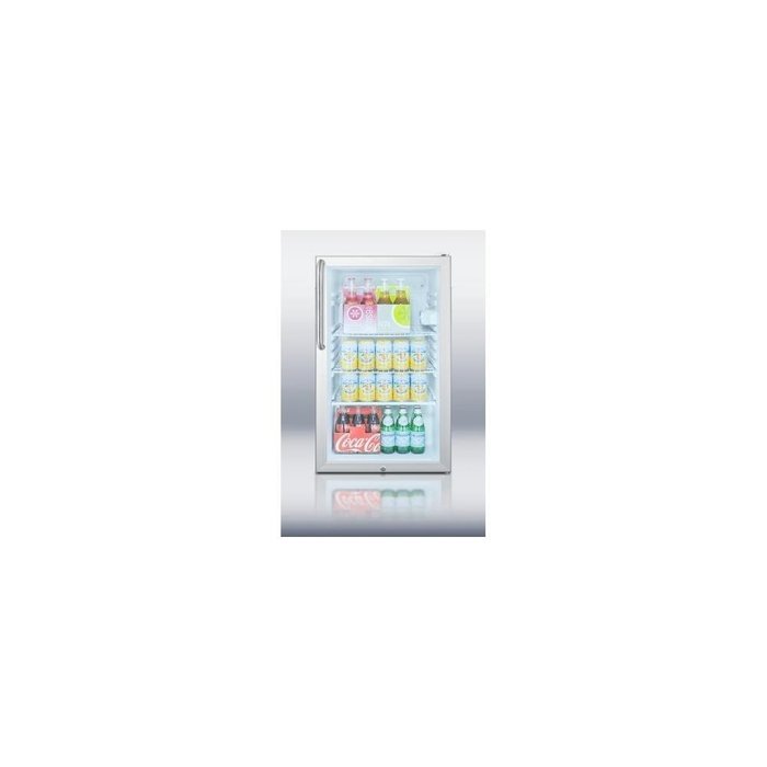 Summit SCR450LTB 4.1 Cu. Ft. Stainless Steel Undercounter Compact Refrigerator