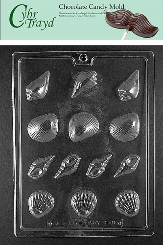 Cybrtrayd N061 Seashell Assortment Chocolate Candy Mold with Exclusive Cybrtrayd Copyrighted Chocolate Molding...