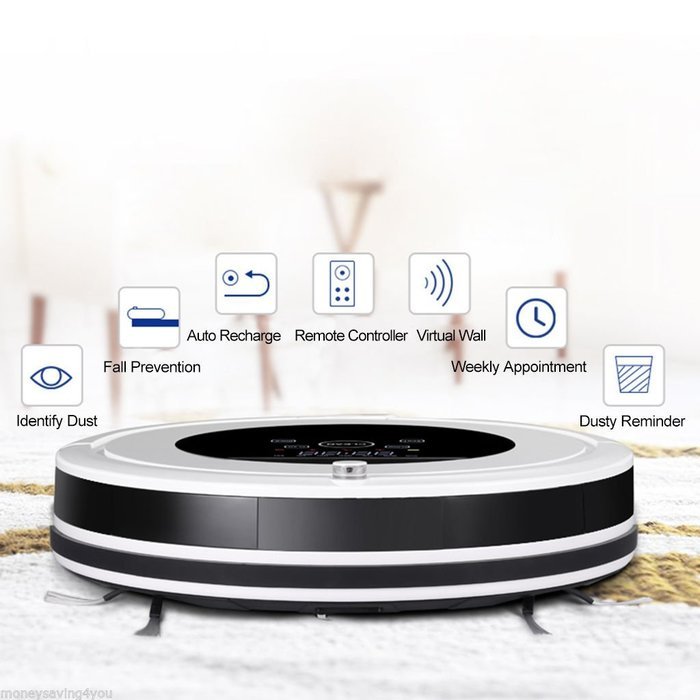 Vacuum Robot with multi-point touch screen, wear resistance lower noise US Plug N6