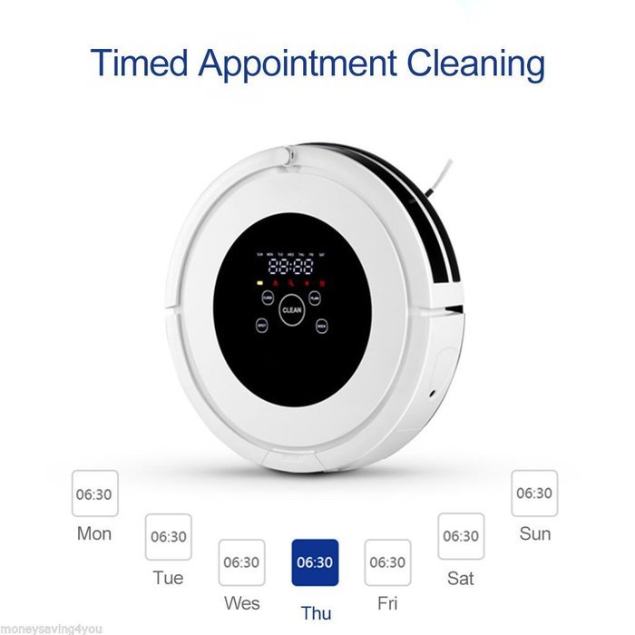 Vacuum Robot with multi-point touch screen, wear resistance lower noise US Plug N8