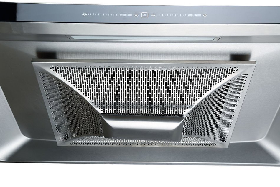 CYBER Arc Edges 36" Wall Mount Range Hood Seamless Stainless Steel Touch Panel N3