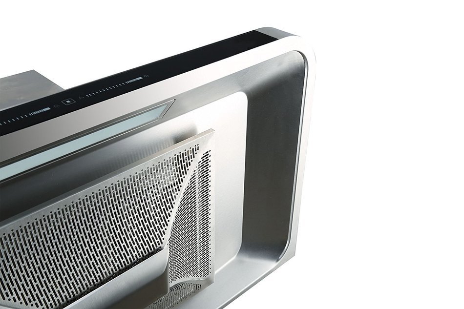 CYBER Arc Edges 36" Wall Mount Range Hood Seamless Stainless Steel Touch Panel N6