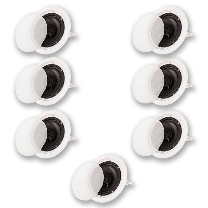 Acoustic Audio HTI6c In Ceiling 6.5" Home Theater 7 Speaker Set 2 Way 1750 Watts HTI6c-7S
