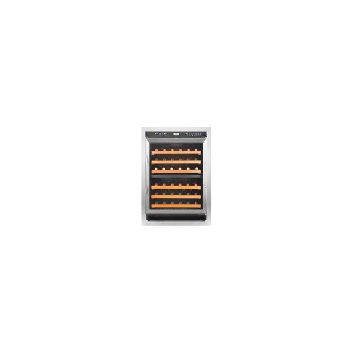 Summit SWC530LBISTCSS 24" Freestanding or Built In Dual Zone Wine Cooler with 46 Bottle Capacity Digital Thermostat...