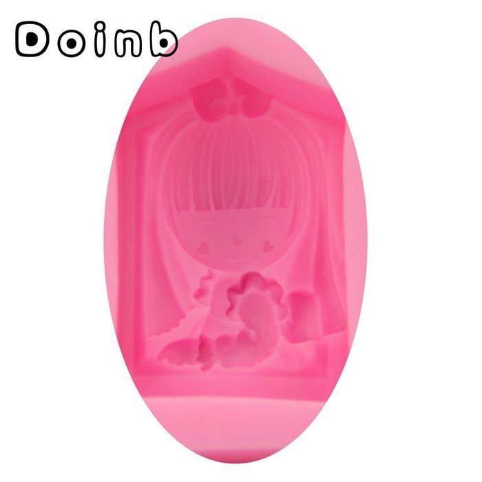 Doinb Sun+Moon (Mother+Baby) Soap Clay Candy Cake Pastry Fondant Chocolate Moulds FDA Silicone Molds Outer Size... N13