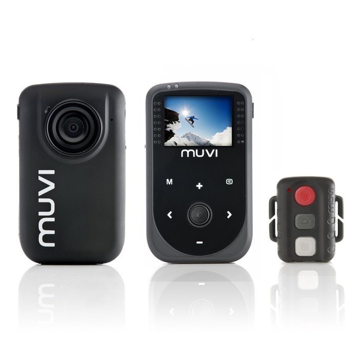 Veho VCC-005-MUVI-HD10 Mini Handsfree Action Cam with Wireless Remote, 4GB Memory, and Helmet Mounting Bracket N6