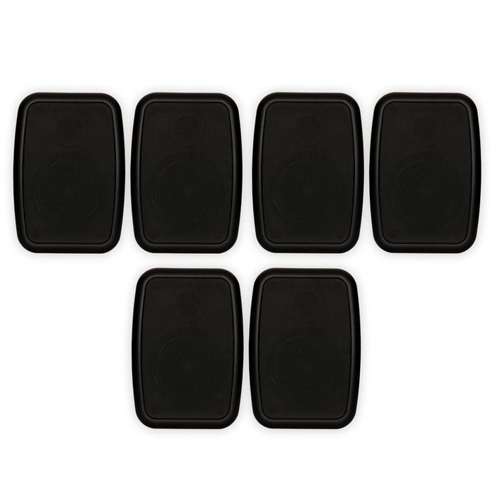 Theater Solutions TS4ODB Indoor or Outdoor Speakers Weatherproof Mountable Black 3 Pair Pack N2
