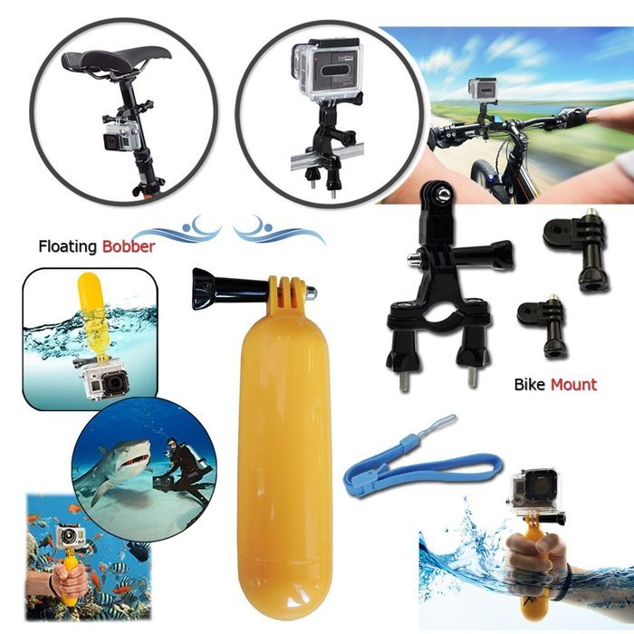 Xtech&reg; TRAVEL ACCESSORIES Kit for GoPro Hero 4 3+ 3 2 1 Hero4 Hero3 Hero2, Traveling, Hiking, Climbing, Camping...