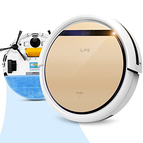 ILIFE Smart Wet Robot Vacuum Cleaner Wet and Dry Clean MOP Water Tank HEPA Filter,Ciff Sensor,Self Charge V5 PRO... N6