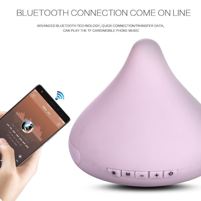 Kivors Portable Calabash Bluetooth Wireless Speaker with 5 Colors LED Lights, Compatible with iPhone, iPad, Samsung... N5