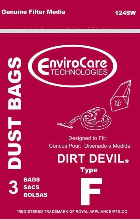 Vacuum Parts & Accessories Dirt Devil Royal Vacuum Type F Canister Bags