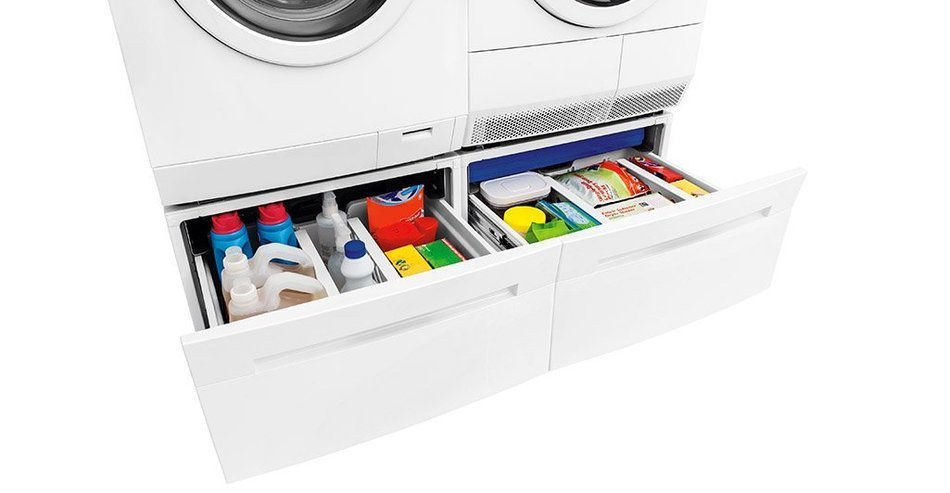 Electrolux EIFLS20QSW Washer & EIED200QSW Electric Dryer Set w/Stacking Kit