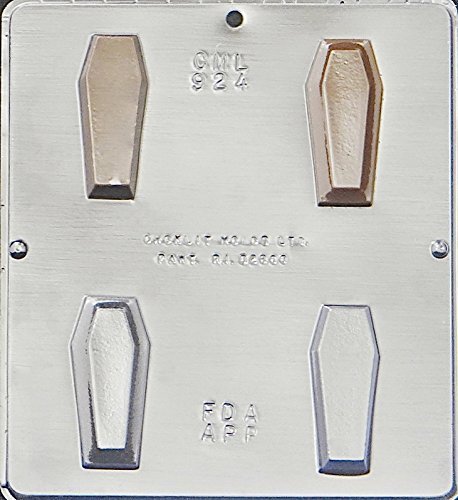 2 3/4" Coffin Assembly Chocolate Candy Mold Halloween 924 N2