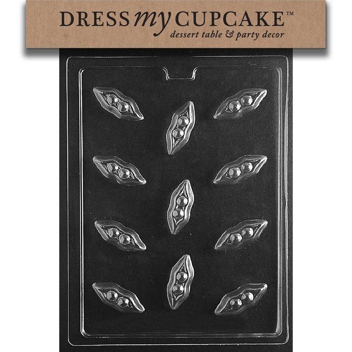 Dress My Cupcake DMCF115 Chocolate Candy Mold, Peas in a Pod