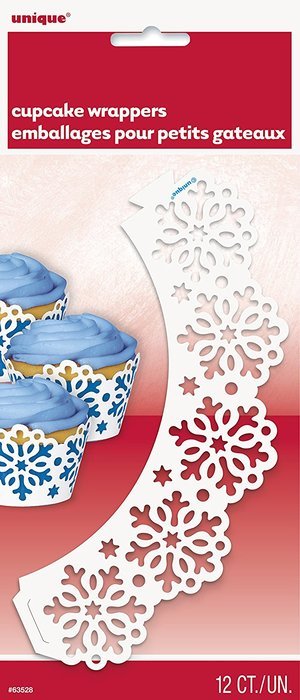 Die Cut Snowflake Holiday Cupcake Wrappers, 12ct N3