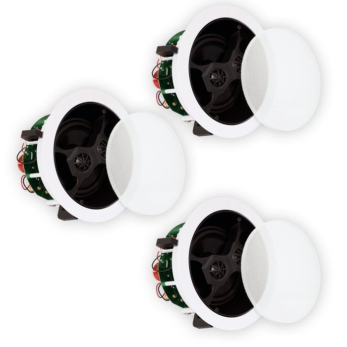 Theater Solutions TS650S In Ceiling 6.5" Stereo Speakers 2 Channel Each Home 3 Speaker Set 3TS650S