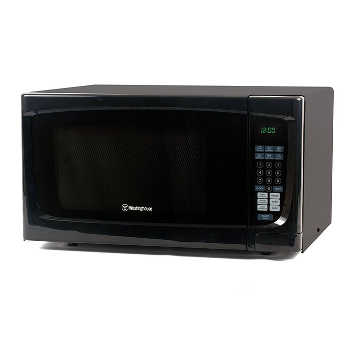 Westinghouse WCM16100B 1000 Watt Counter Top Microwave Oven, 1.6 Cubic Feet, Black Cabinet N7