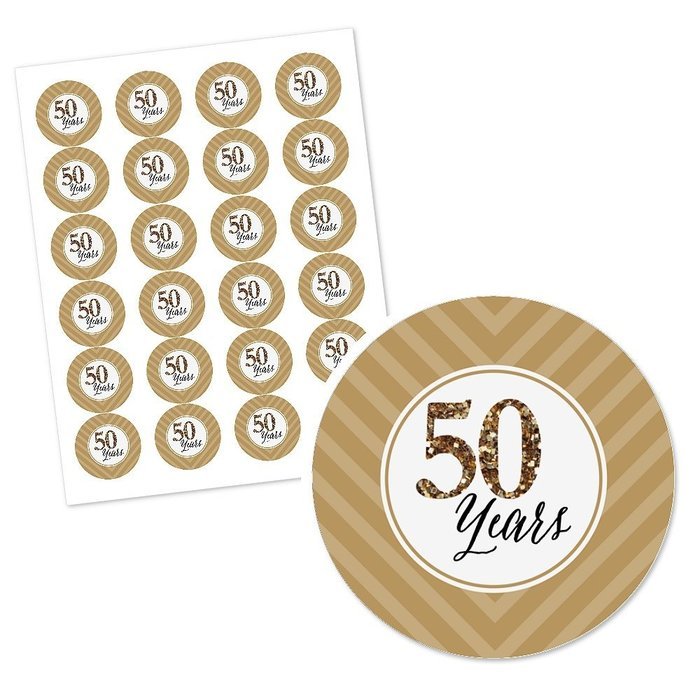 We Still Do - 50th Wedding Anniversary - Cupcake Wrapper & Pick Party Kit - Set of 24 N2