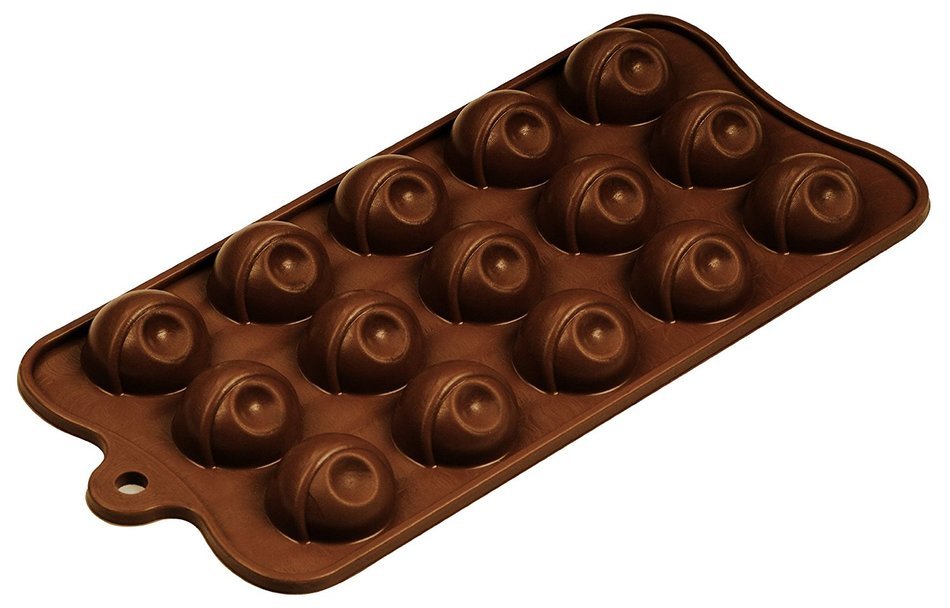 Fat Daddio's Robed Mound with Dimple Silicone Chocolate Mold, 15-Piece Per Mold