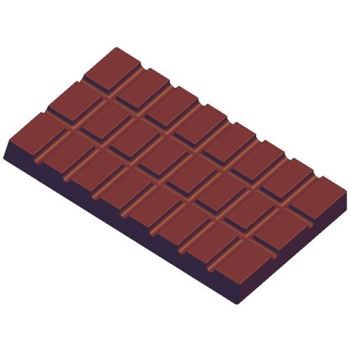 Fat Daddio's Block with 24-Squares Polycarbonate Candy Mold 3 -Piece Tray