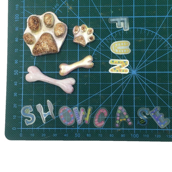 Funshowcase Assorted Dog Footprints and Bones Silicone Candy Mold for Cake Decorate, Clay, Crafting N3