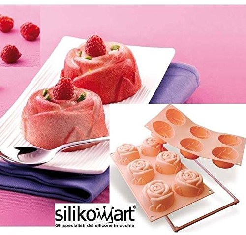 Silikomart 6 Cavity Cake Mold, Peach