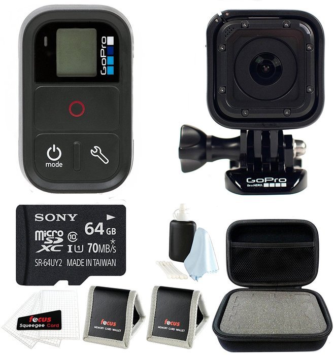GoPro HERO Session CHDHS-102 w/ GoPro Smart Remote and Accessories Bundle N4