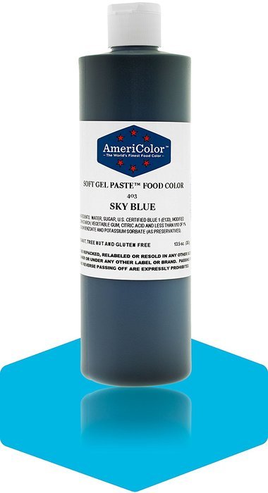 SKY BLUE 13.5 Ounce Soft Gel Paste Food Color