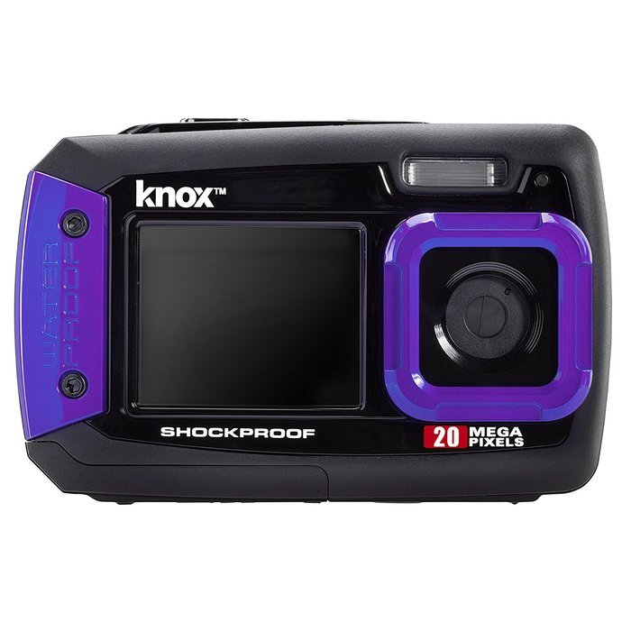 Knox Dual LCD Display 20MP Waterproof & Shockproof Digital Camera (Purple) N4