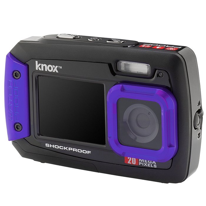 Knox Dual LCD Display 20MP Waterproof & Shockproof Digital Camera (Purple) N5