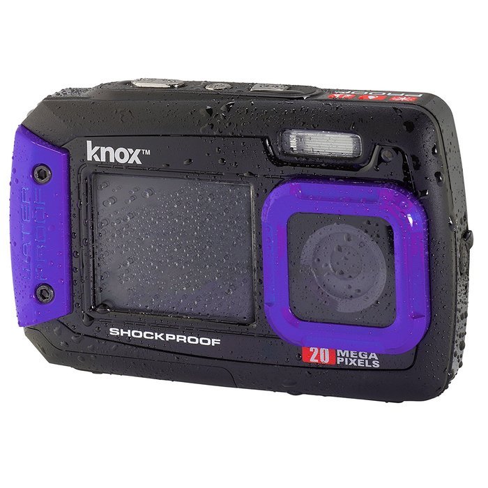 Knox Dual LCD Display 20MP Waterproof & Shockproof Digital Camera (Purple) N6