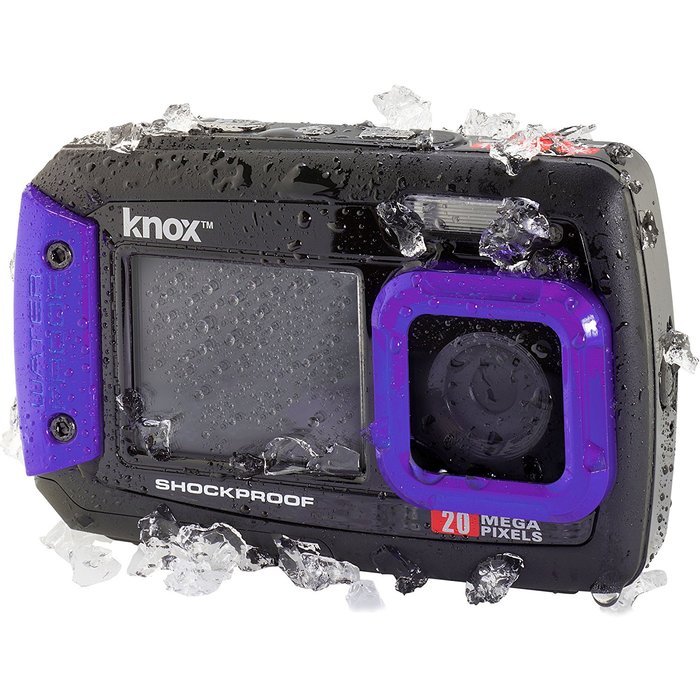 Knox Dual LCD Display 20MP Waterproof & Shockproof Digital Camera (Purple) N7