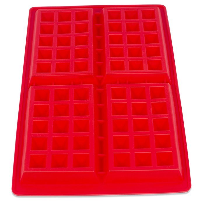 Internet's Best Silicone Mini Ice Cube Tray | Waffle Ice Mold | Candy Cake Chocolate Mold | Red N5