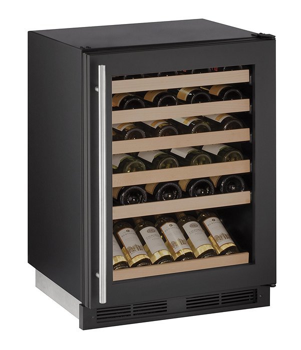 U-Line U1224WCB00A Built-In Wine Storage, 24", Black
