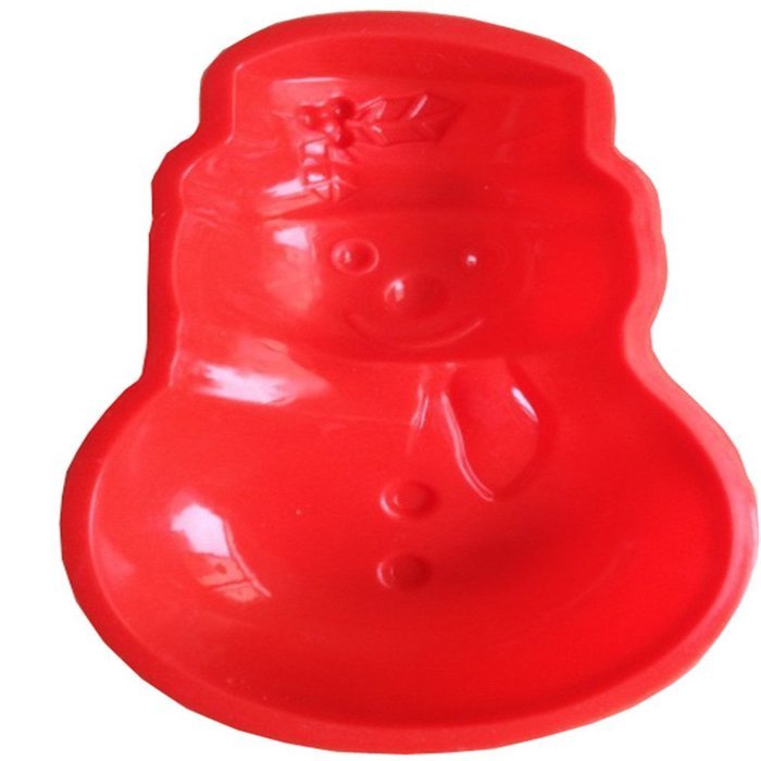FLY 2PCS Snowman Shape Silicone Cake Pans Baking Mold