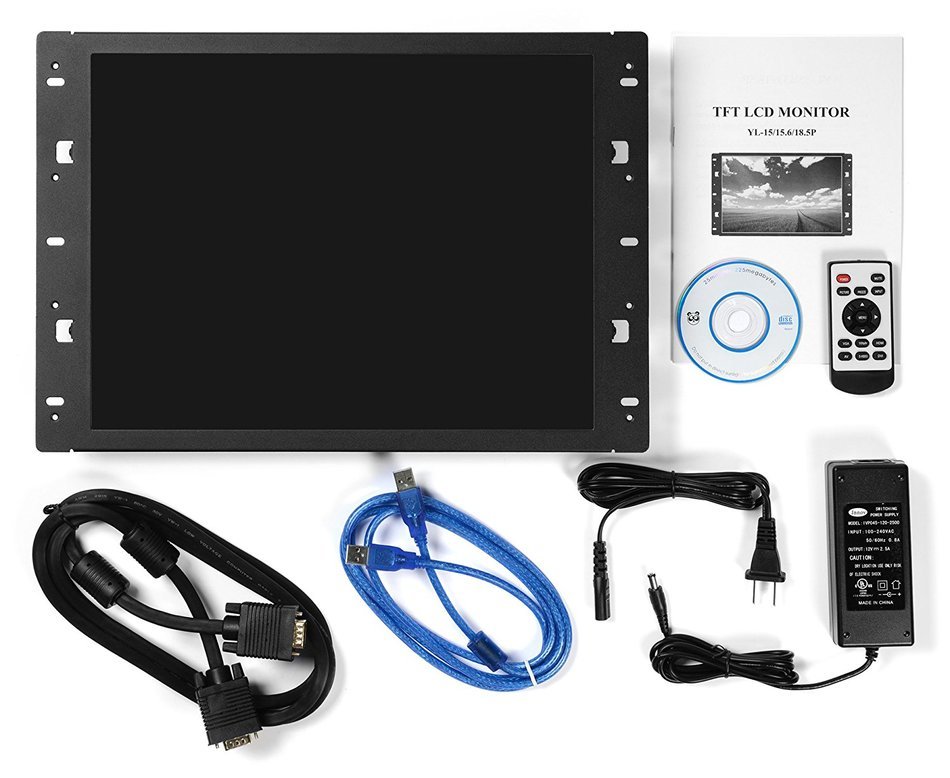 CarNetix 15" SKD 4:3 Open Metal Frame Touch Screen Monitor DVI HDMI N3